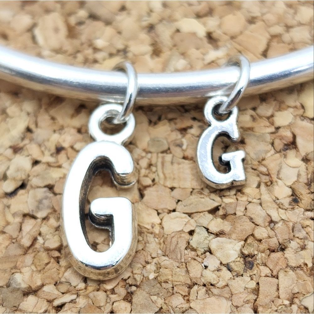 5/$21 ❤ SILVER LETTER G INTIAL ALPHABET CHARM FOR PANDORA